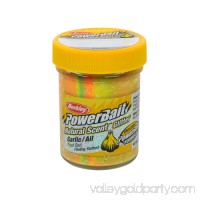 Berkley PowerBait Natural Glitter Trout Dough Bait Garlic Scent/Flavor, Rainbow   000965446